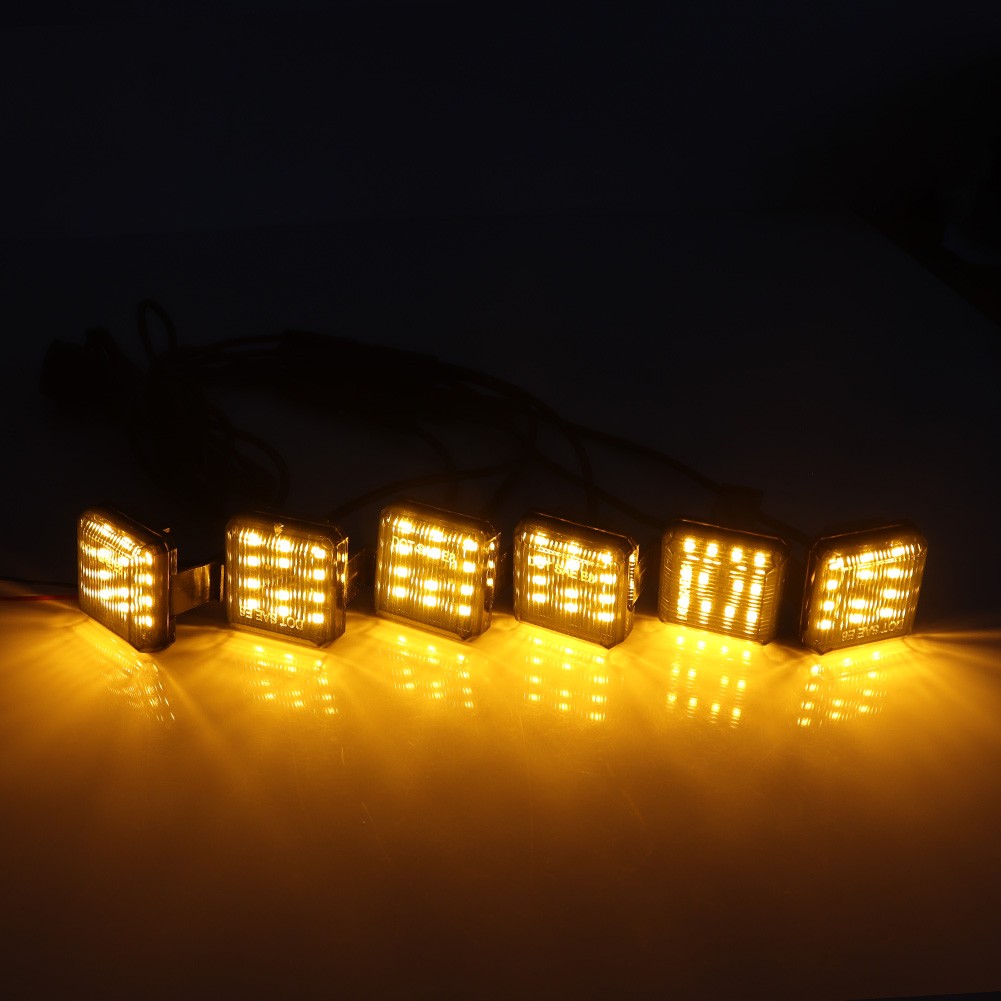 6PCS Smoke Amber LED Front Grill Lighting Kit For Toyota 2024+ Land Cruiser J250