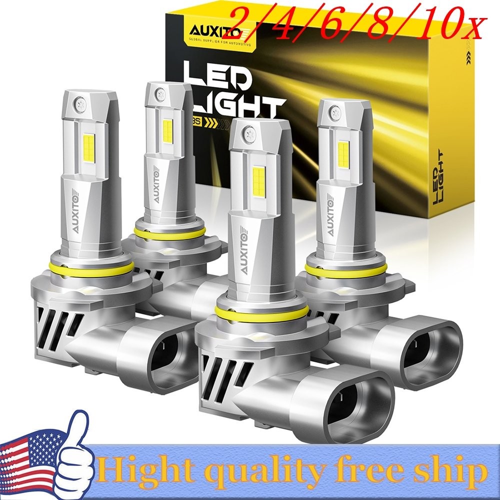2/4X 9005 9006 LED Headlights KitCombo bulb 8000K High Low Beam White Brighter
