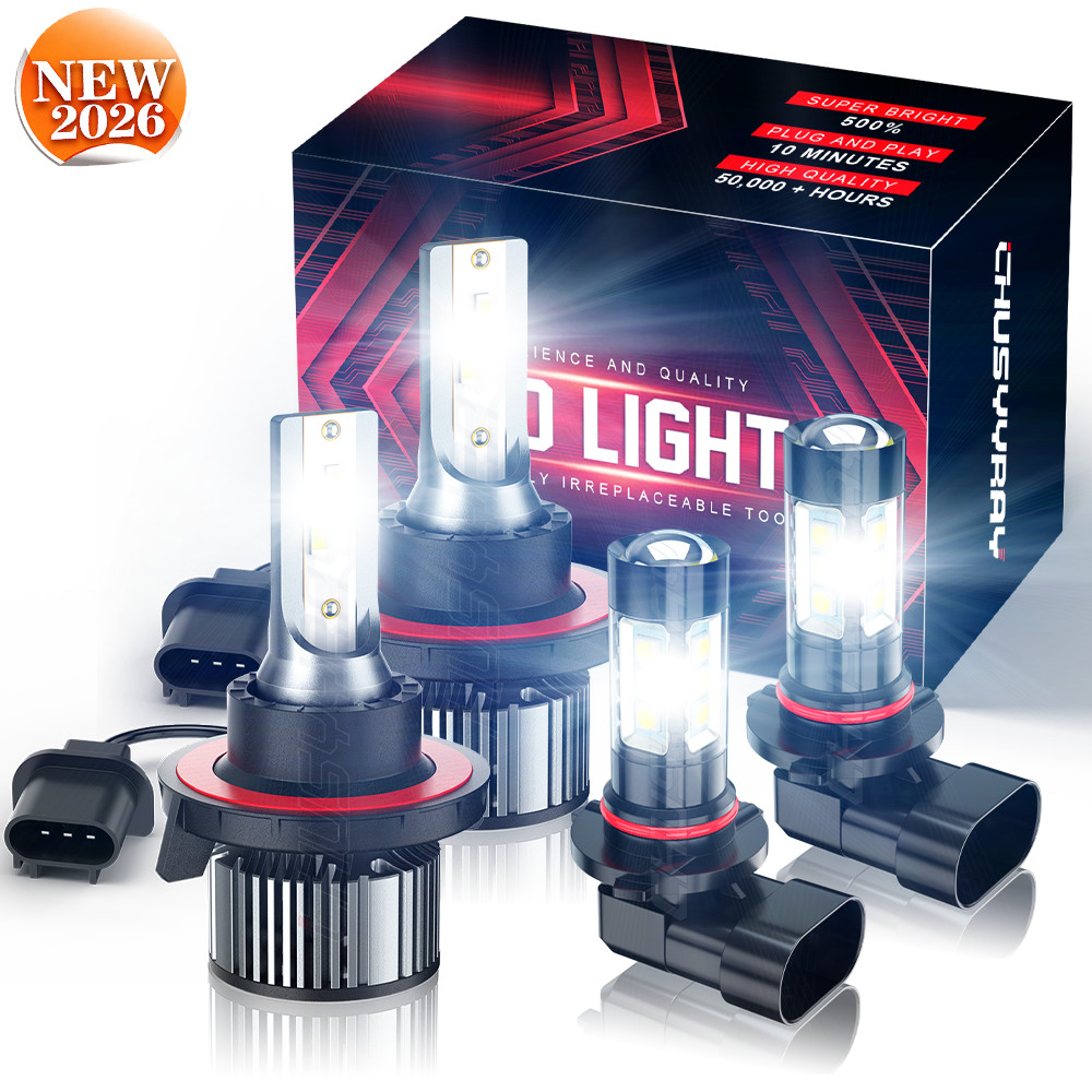 For Ford F 150 2004-2014 10000K LED Headlight Hi/Lo + Fog Light Bulbs Combo 4x