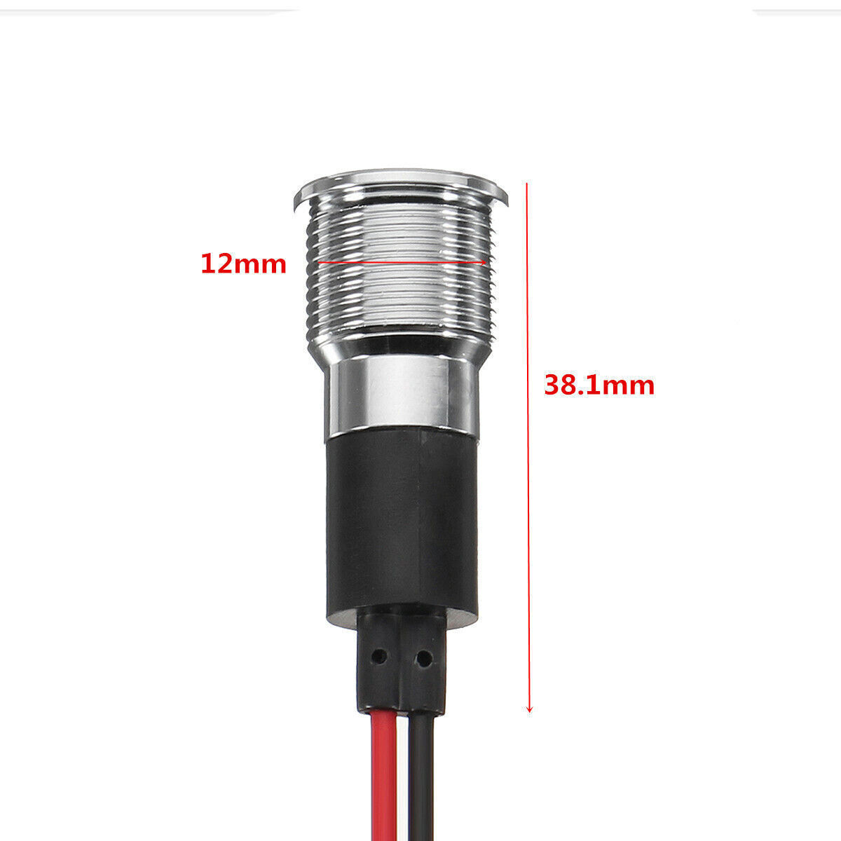 30PC Car Boat 12-36V 12mm LED Indicator Light Dashboard Panel Warning Pilot Lamp