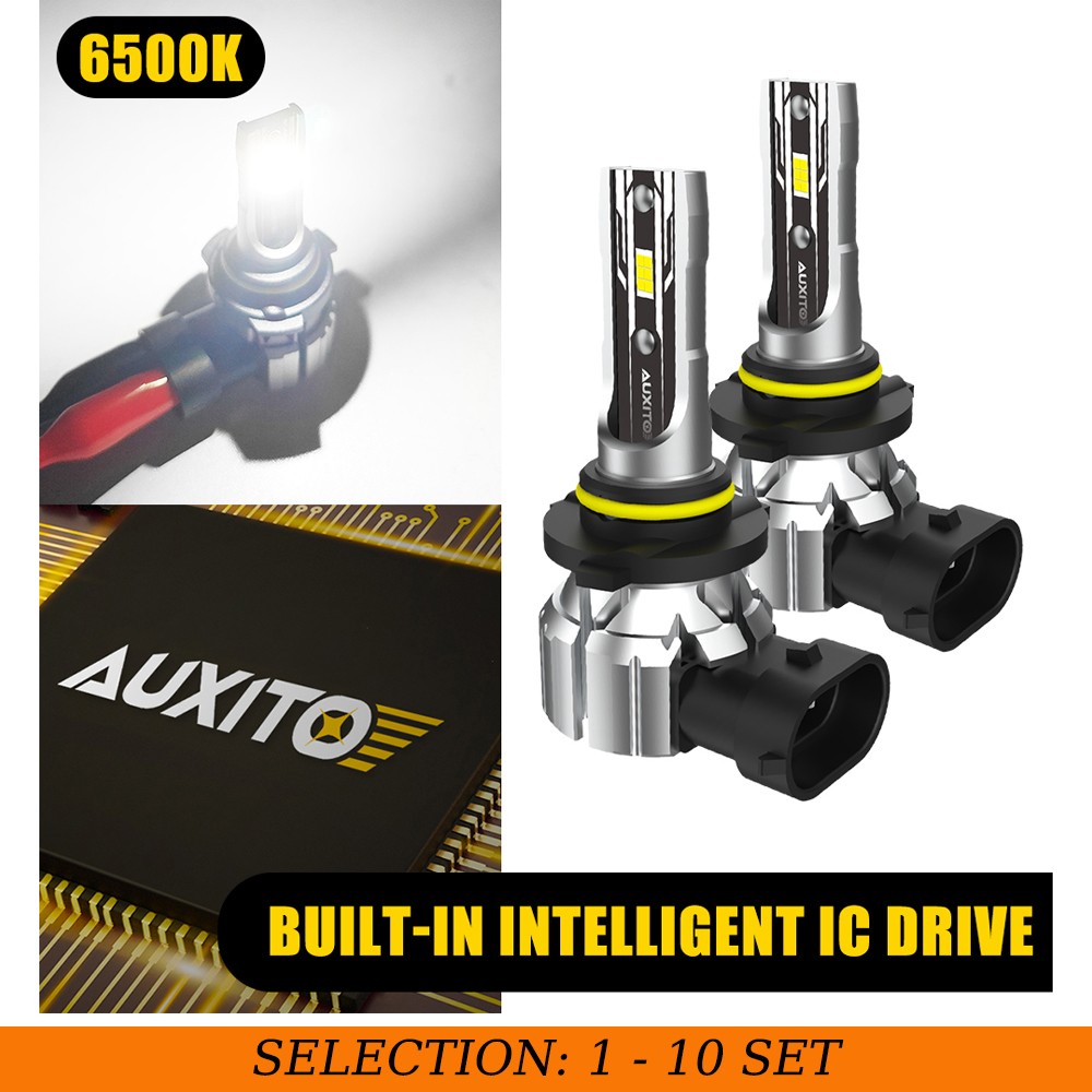 2-20X AUXITO HB4 9006 LED Headlight Bulb Hi Low Beam Combo 6500K White Canbus E2