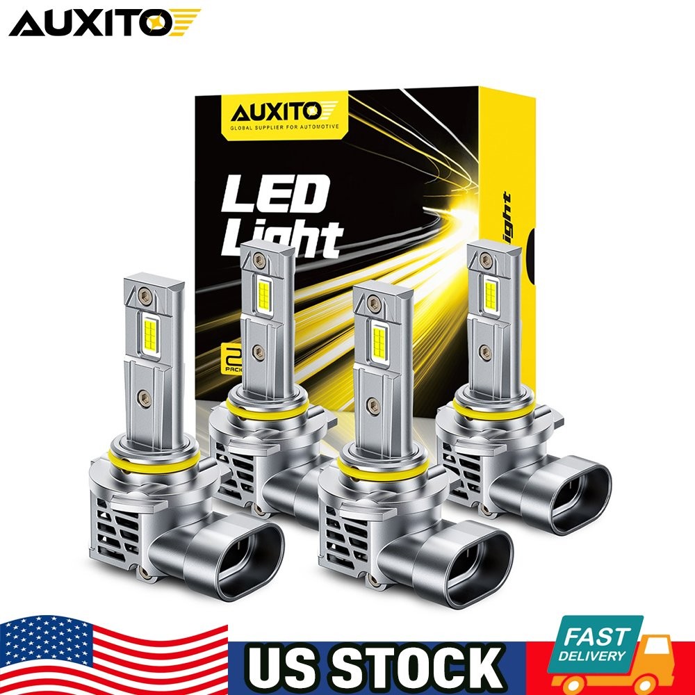 AUXITO 9005 + 9006 LED Headlight Kit Combo 4 Bulbs High Low Beam White 4-40X
