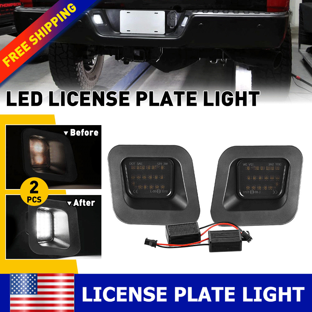 2 PC LED License Plate Light White For 2010-2018 RAM 1500 5500K 800LM High Power