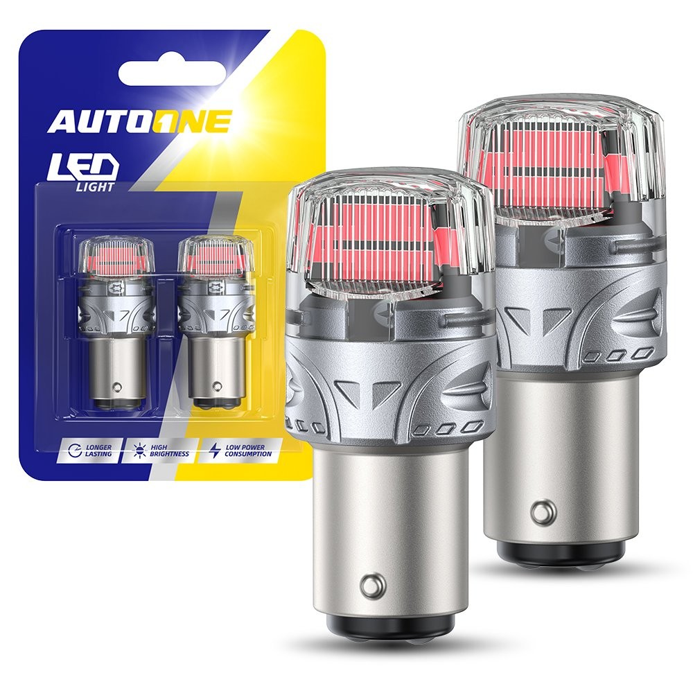 2X 1157 2357 BAY15D Stop 7528 LED Tail Brake Light Super Bright Red Lamp BRS EV