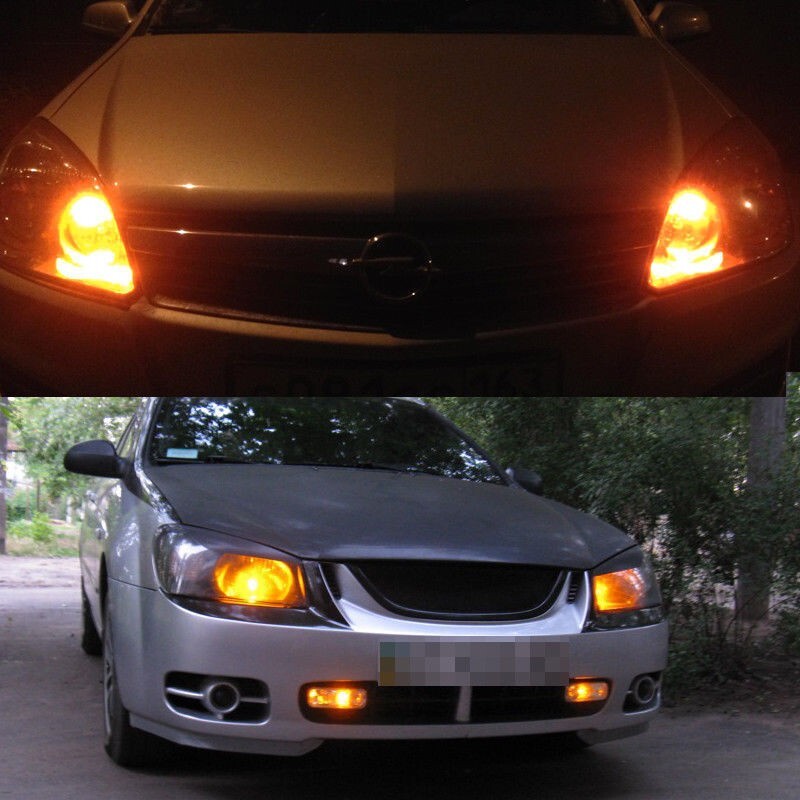 Pair Amber Car Position Parking City Lights T10 168 194 2825 19SMD LED Bulbs