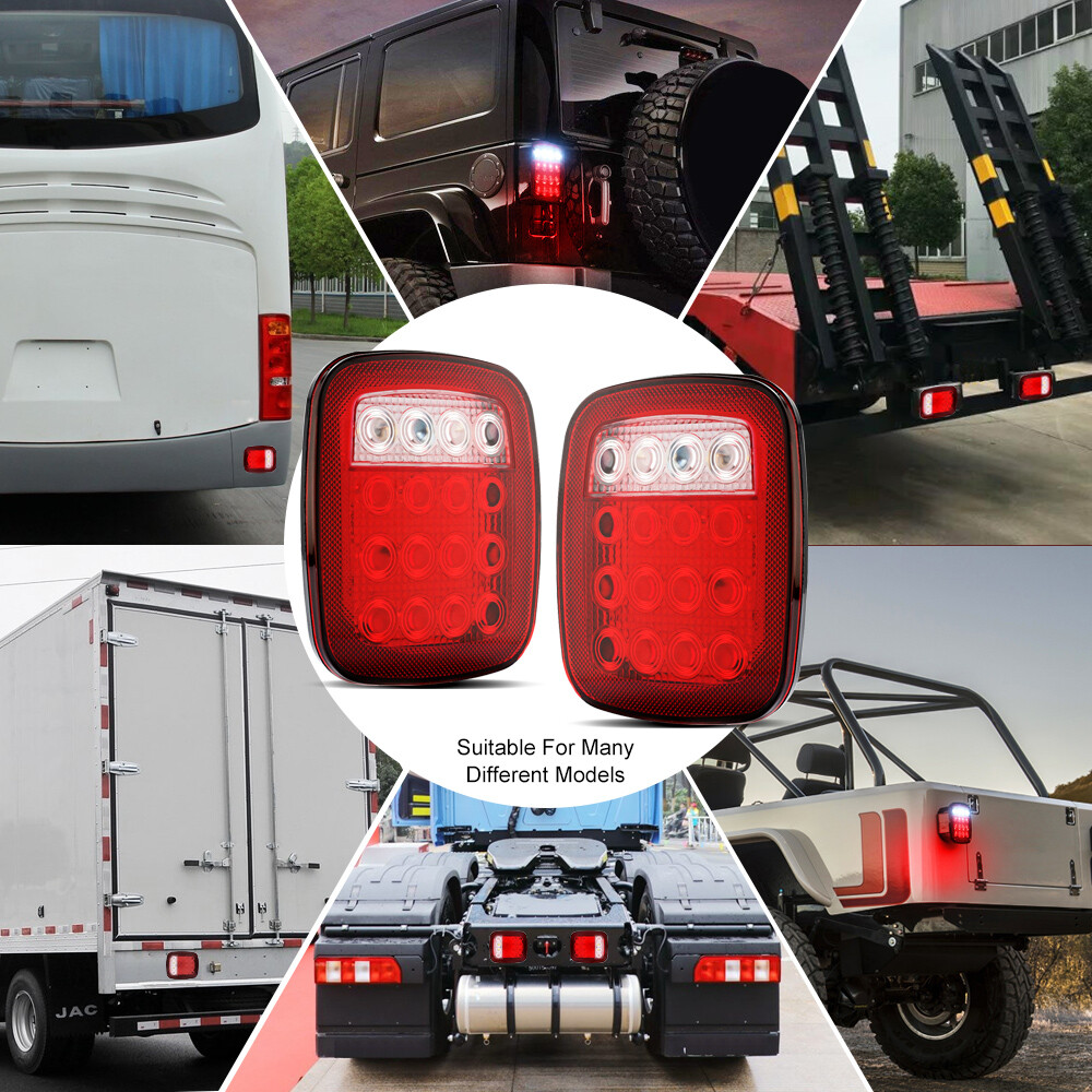 Pair for Peterbilt LED Stop Tail Brake Turn Lights Replaces 16-06292 + 16-06291