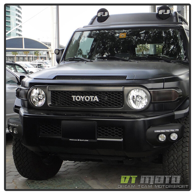 For 2007-2014 Toyota Fj Cruiser Black Bumper Fog Lights LED DRL Driving Lamps