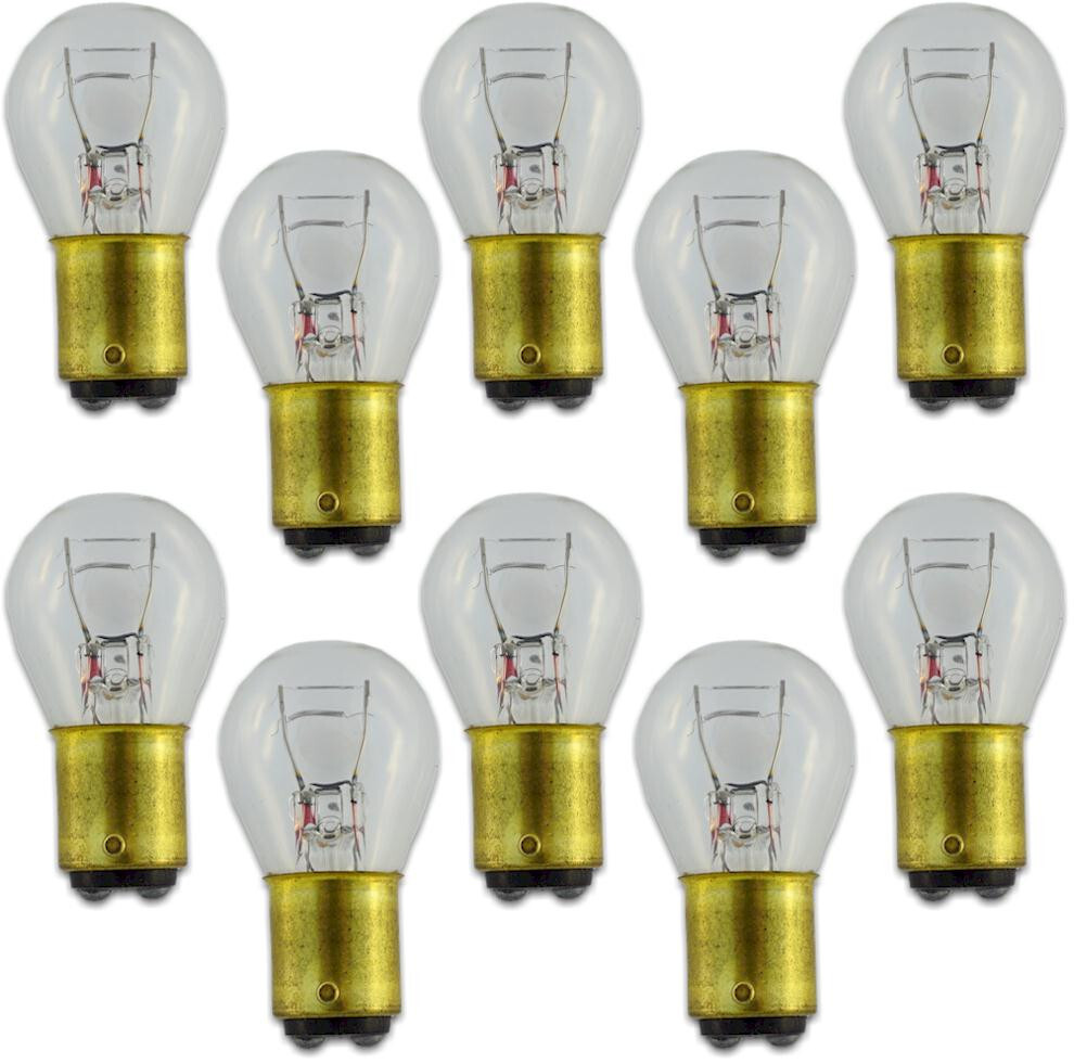 1154 6V Clear DUAL ELEMENT Light Bulbs – Tail/Signal/Brake *10 or 20 Pack!*