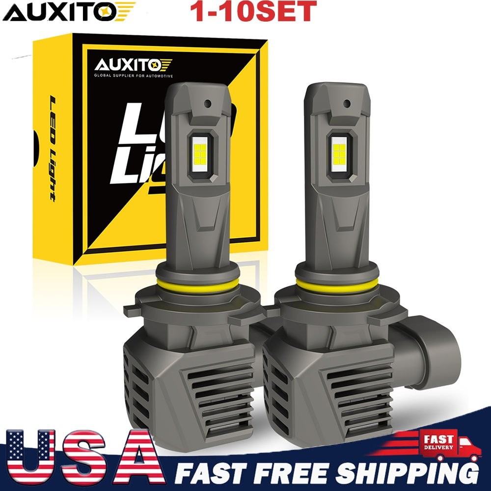 AUXITO 9006 LED Headlight Super Bright Bulbs White 6500K 22000LM High Beam 2-20X