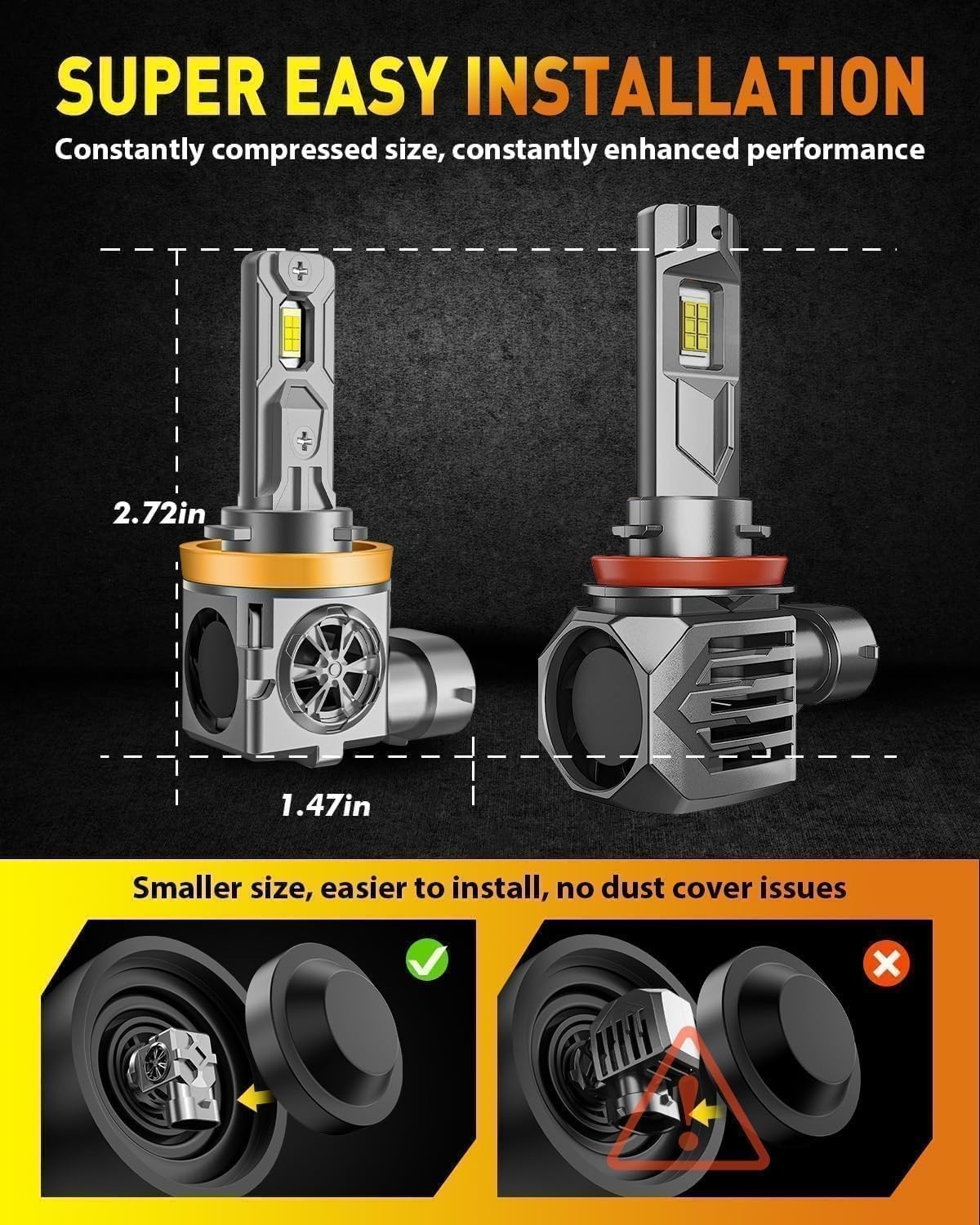 Latest 9005 H11 Fog Light Bulbs, H9 HB3 Halogen for Off-road only | 120K Lume…