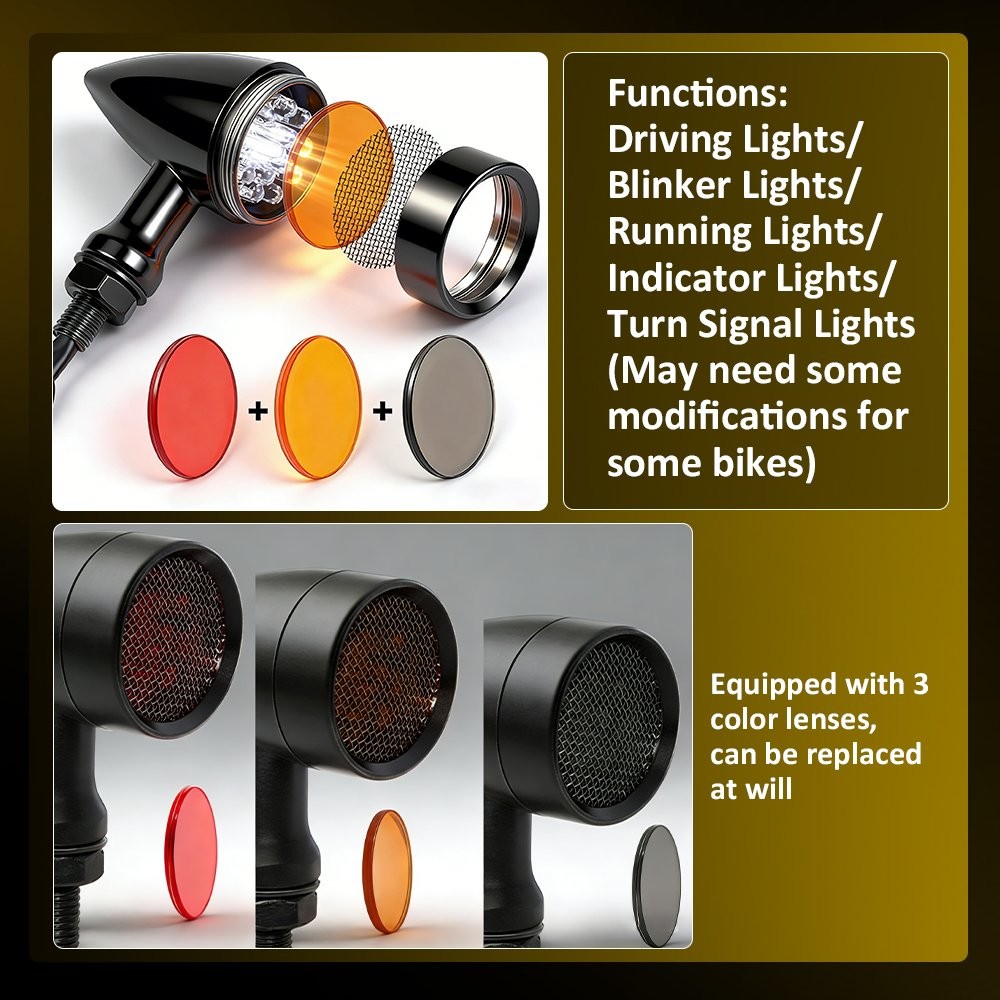 For Yamaha Motorcycle LED Turn Signal Blinker Lights Running Indicator 4-12X
