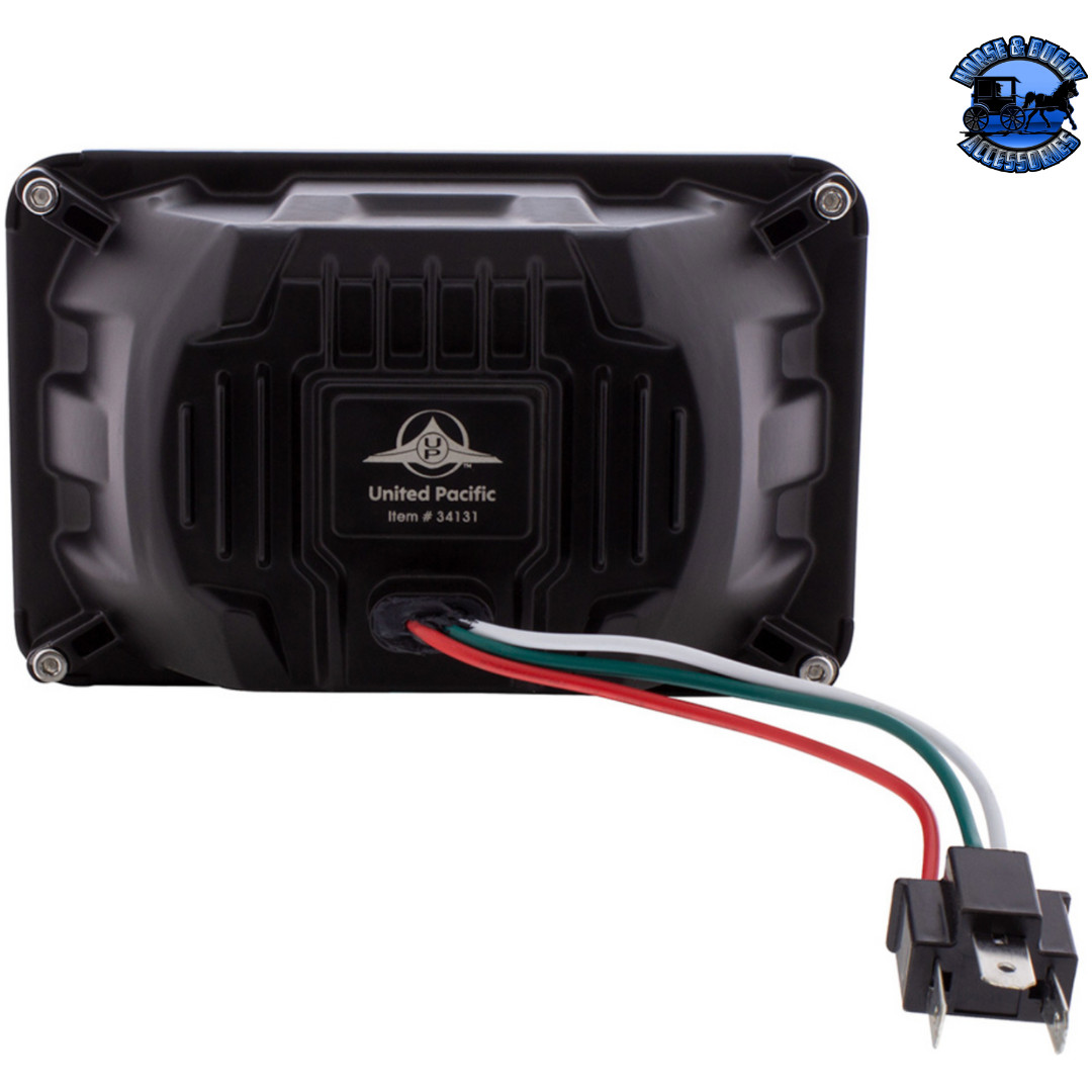 ULTRALIT – HEATED 4″ X 6″ LED HEADLIGHT WITH GLASS LENS & ALUMINUM HOUSING (Choo
