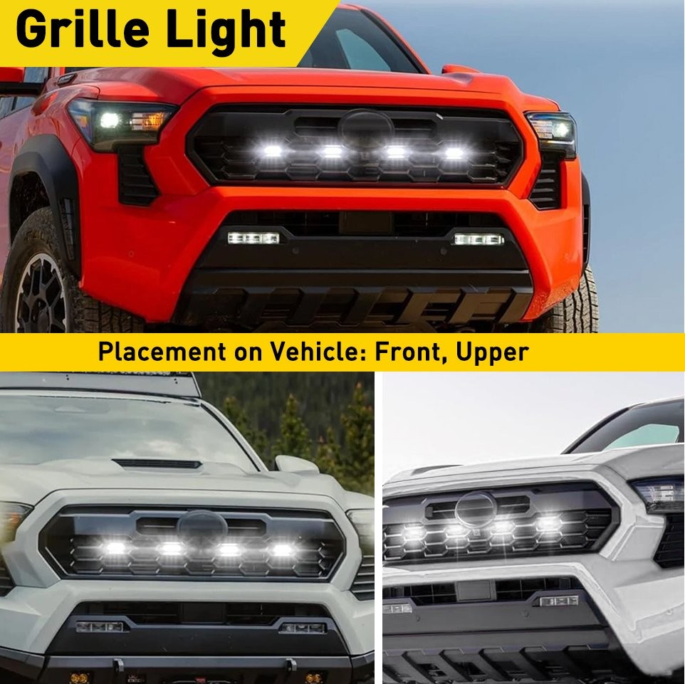 Amber/White LED Grill Light For 2024 2025 Toyota Tacoma TR D Sport / Off-Road US