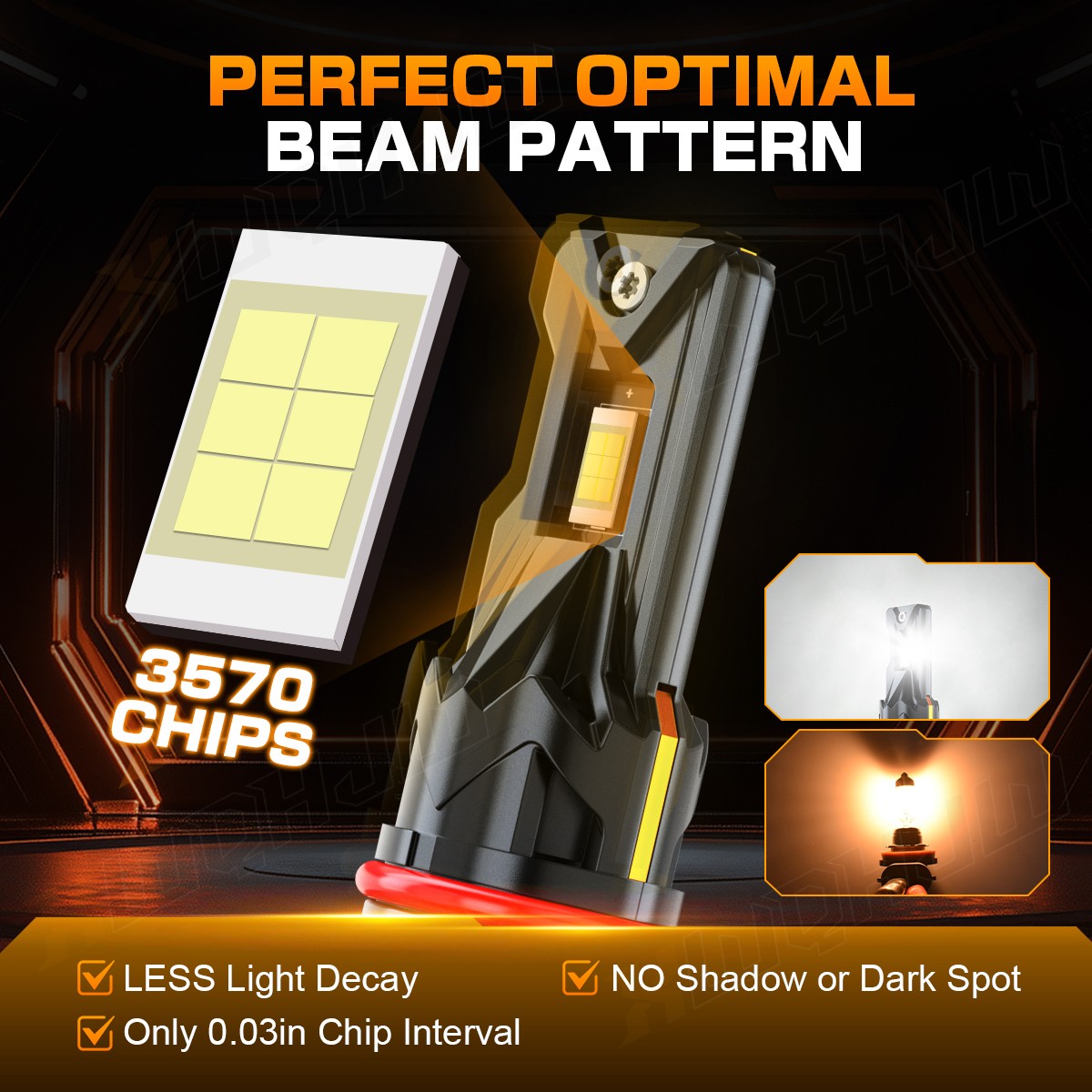 9005+9006 H11 LED Combo Mini Headlights Bulb Kit Hi-Low Beam 8000K 160W