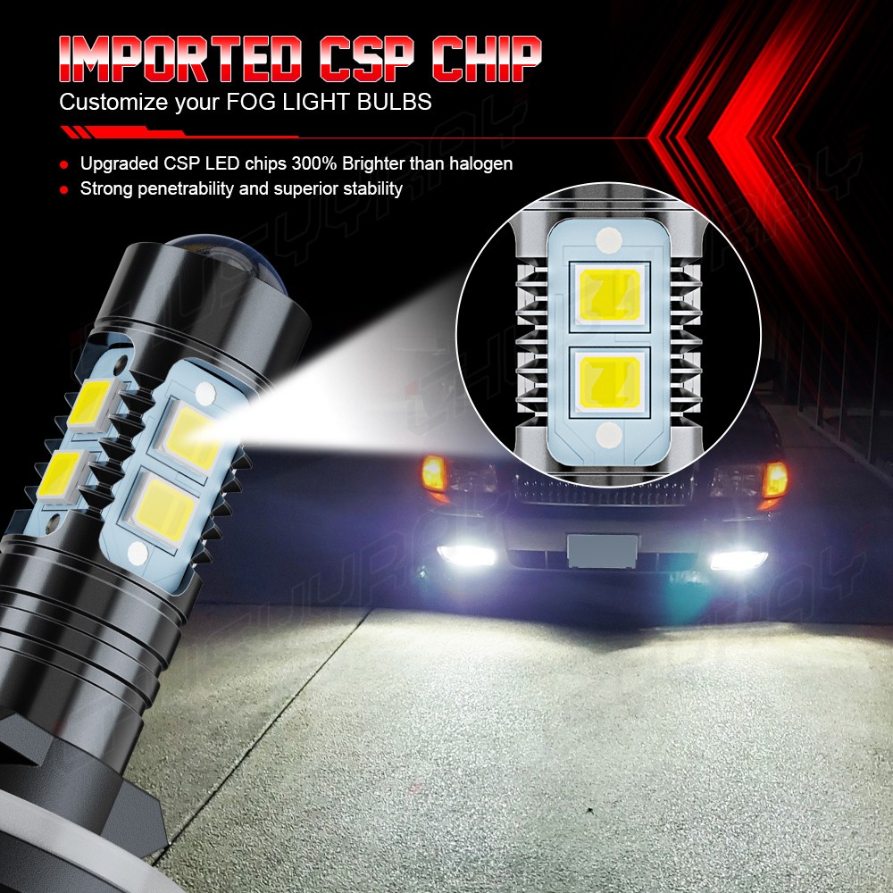 880 100W LED Fog Light White 6000K 2x Bulbs For Pontiac Firebird 1993-2002