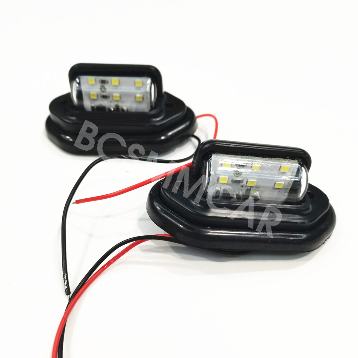 2 Pcs LED License Plate Lamp Tail Light For Car Boat Truck Waterproof 12-24V