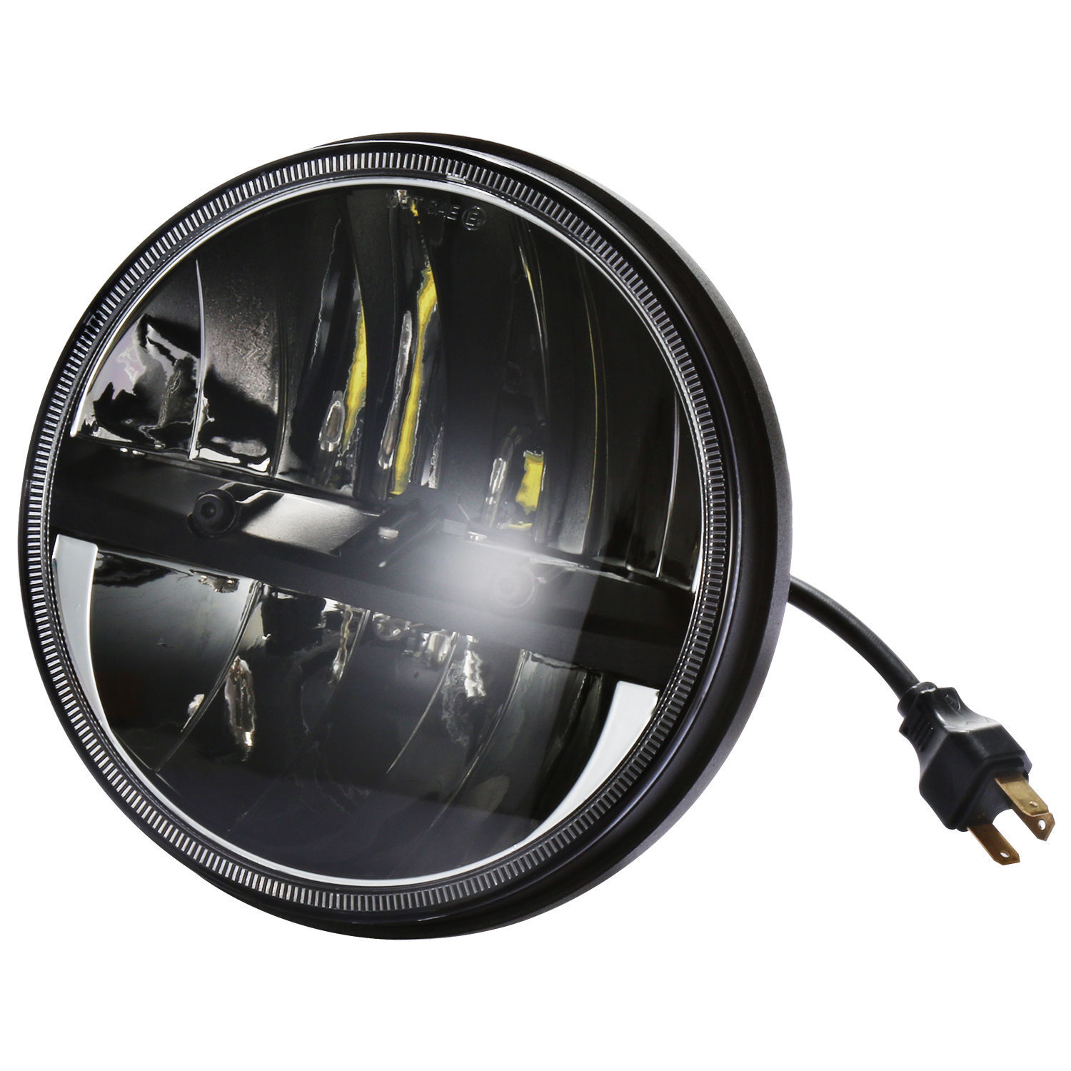 Newest 7″ Round Led Headlight Hi-Lo for Jeep Wrangler JK LJ TJ for Chevy C10 C20