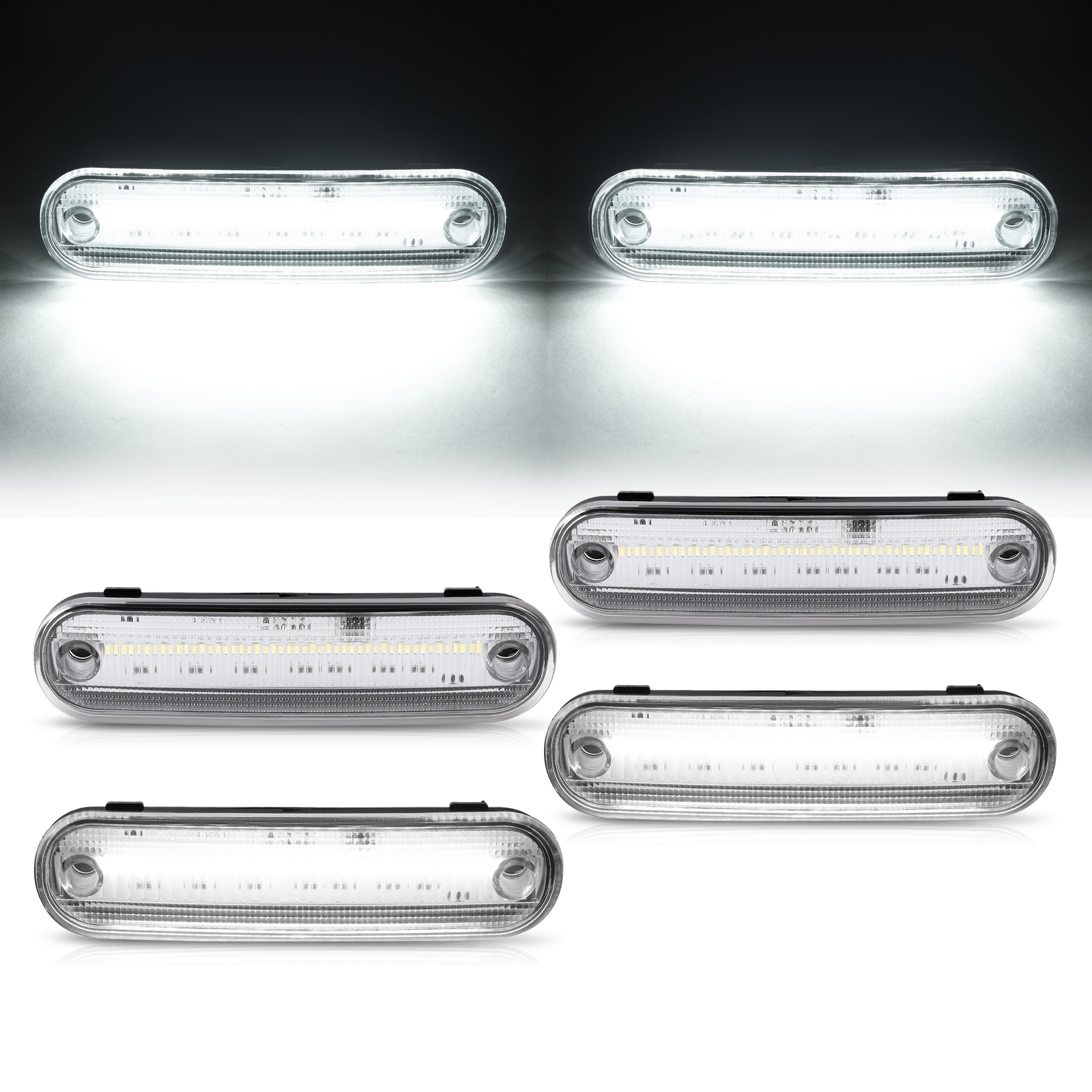 Clear Front + Rear LED Side Marker Light For Mazda Miata MX-5 1990-2005 4PCS NEW