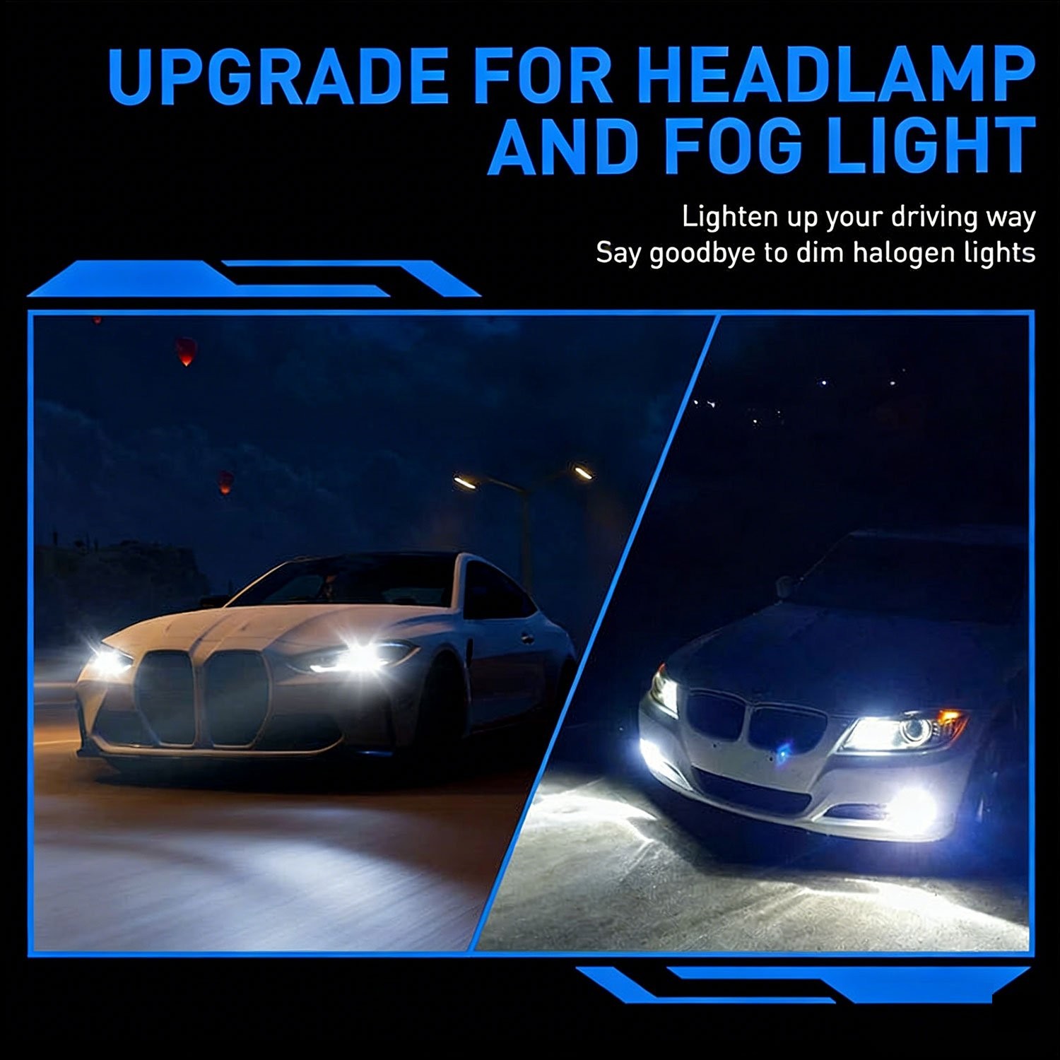 Combo 9005+H11 LED Headlight Super Bright Bulbs Kit White 720000LM High/Low Beam