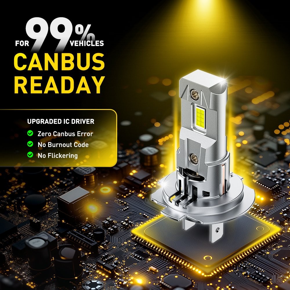H7 LED Headlight Bulb Kit High Beam 6500K Pure White Bulbs Super Bright Lamp USA
