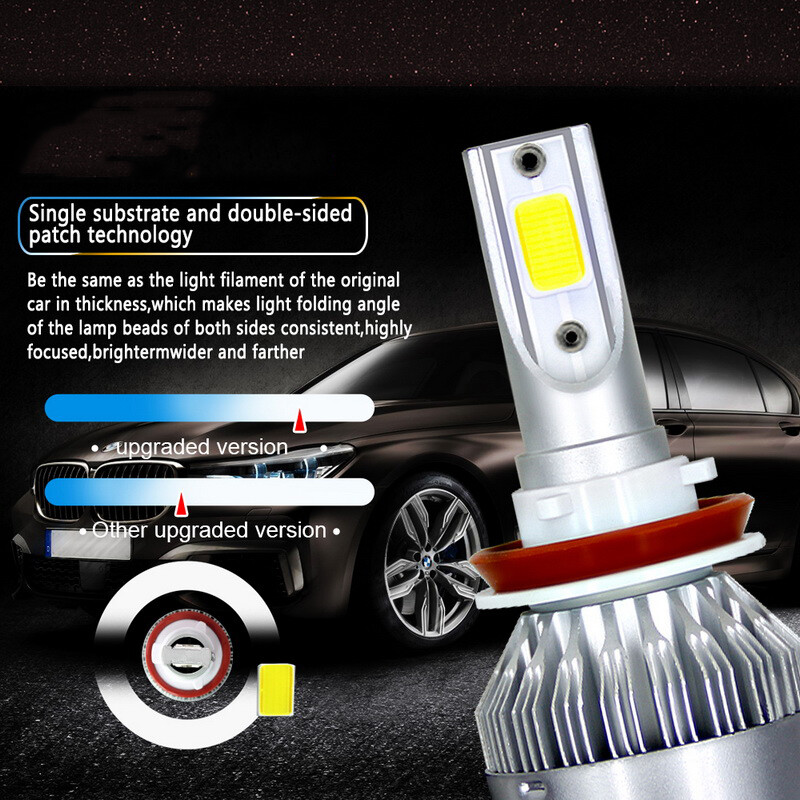 6x LED Headlight Hi+Lo+Fog Light For Jeep Grand Cherokee 1999-2010 6000K+3000K