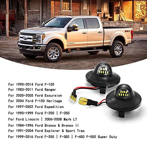2x Set LED License Plate Light Replacement For Ford F150 F250 F350 1990-2014