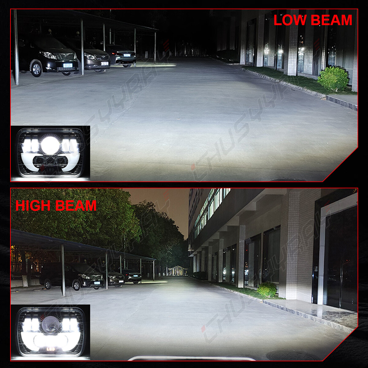 For Toyota Pickup 1982-1995 Truck DOT 7×6″ LED Headlight Pure White Bright H6054
