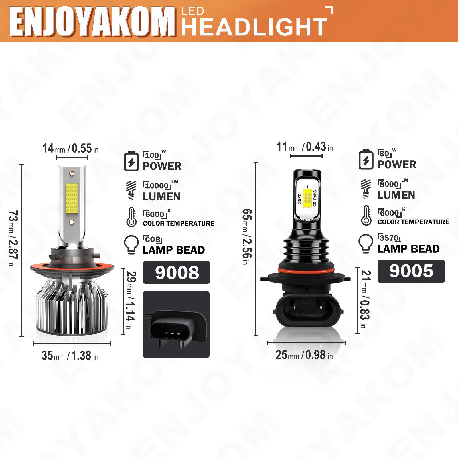 For 2004-14 Ford F150 10000K LED Headlight Hi/Lo+Fog Light 4 Bulbs H13 9005 Kit