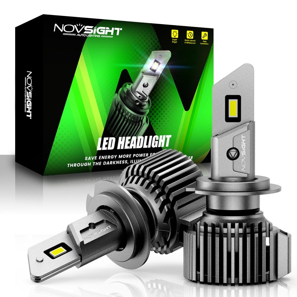 NOVSIGHT H7 LED Headlight Bulb Kit High Low Beam 20000LM 100W Bright 6500K White