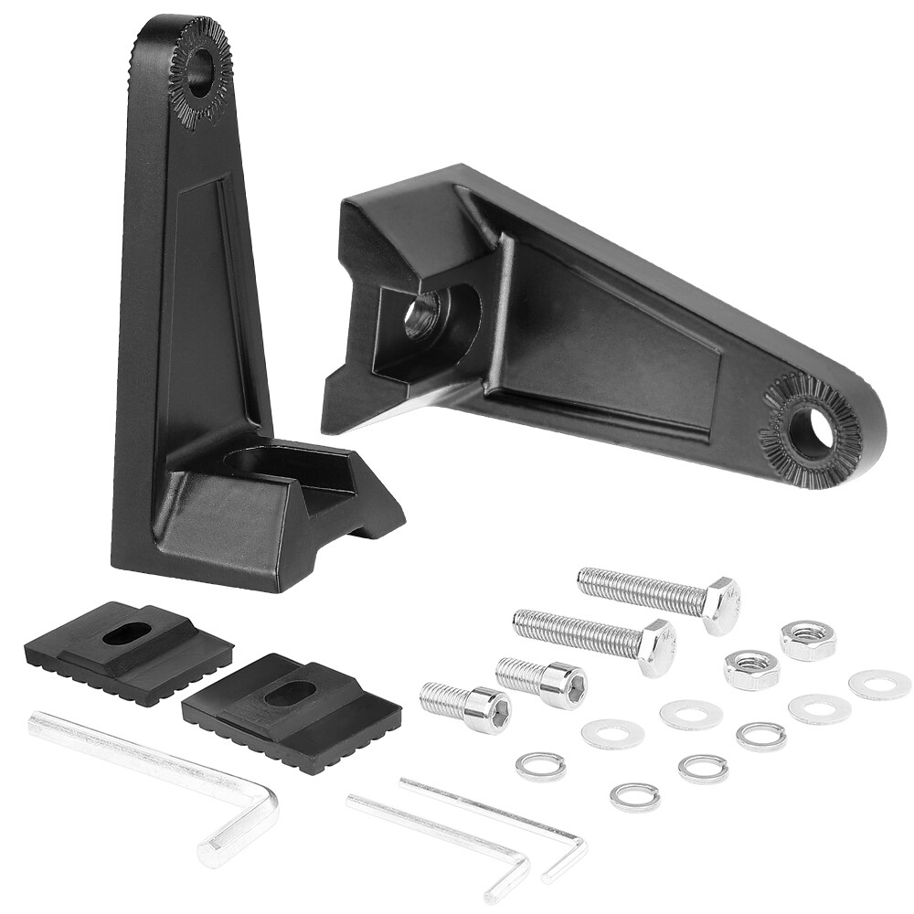 2x LED Light Bar Mounting Brackets 360° Side Rotating Al Alloy Holder Universal
