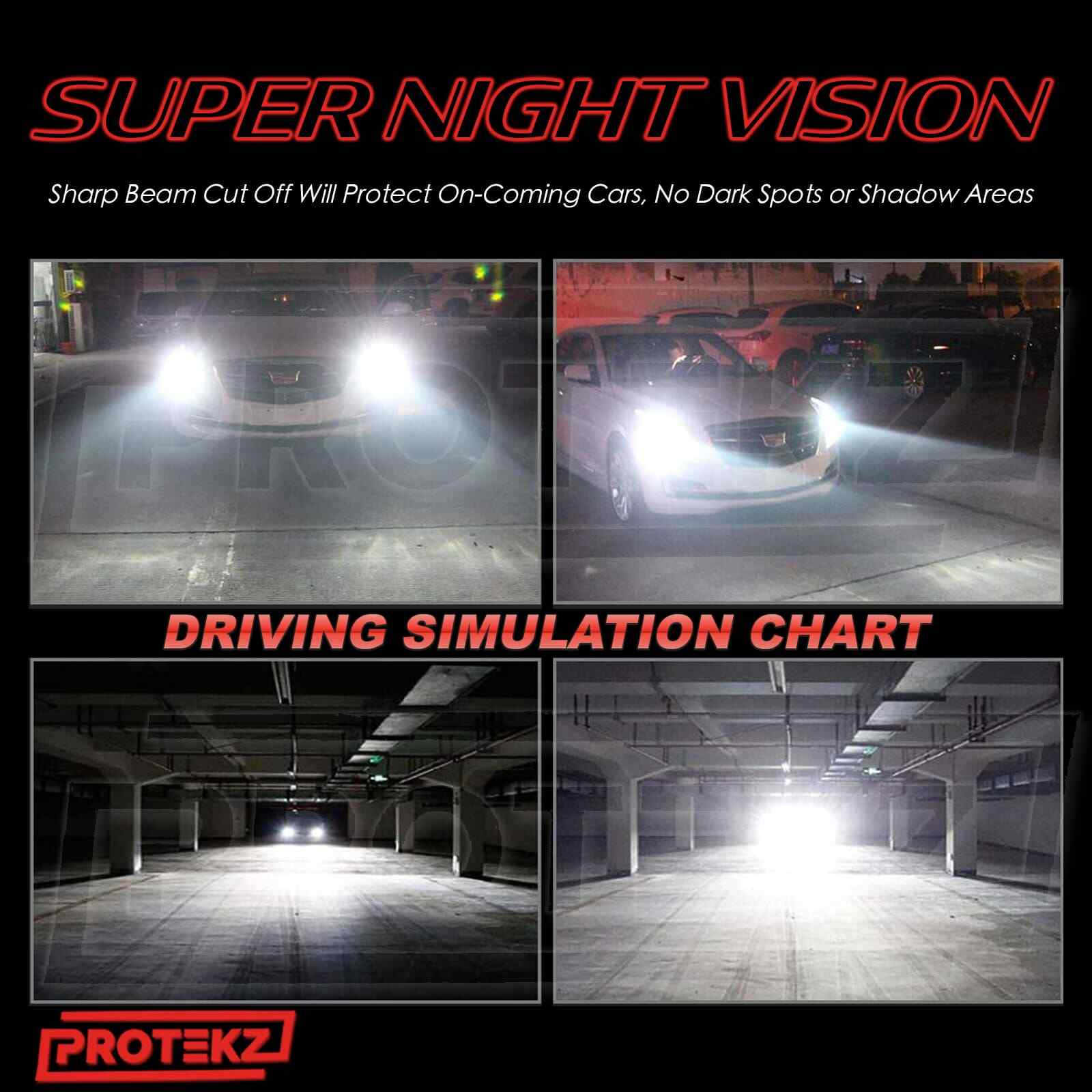 Protekz H13 9008 LED Headlight Bulbs CREE Hi/Lo 5Years Warranty Waterproof 6000K