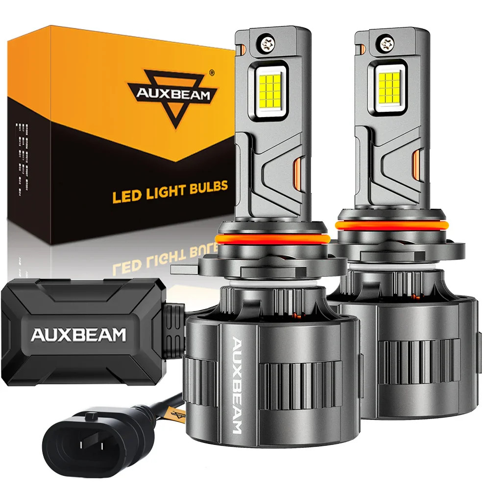 AUXBEAM 9012 LED Headlight Bulb High Low Beam 32000LM Super Bright 6500K Canbus