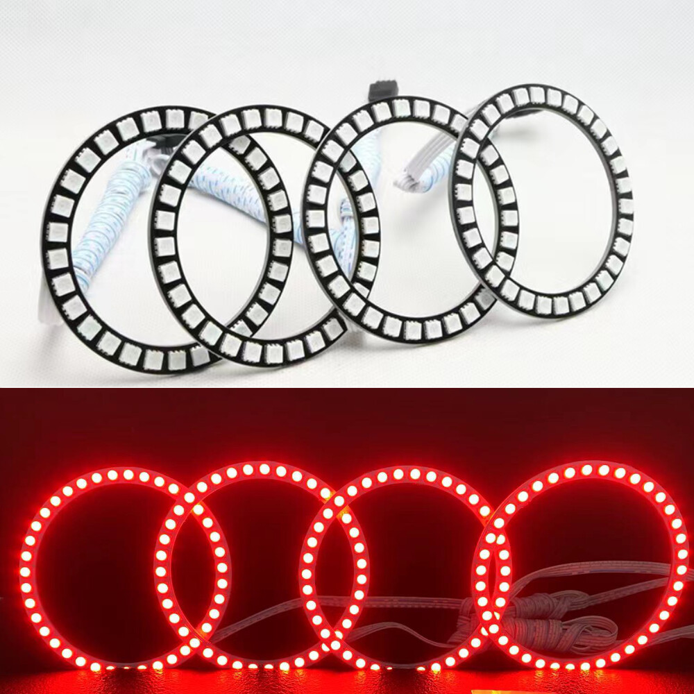 For Car Headlight & Fog Lights LED RGB Rings Halo Rings Angel eyes 40mm to 140mm