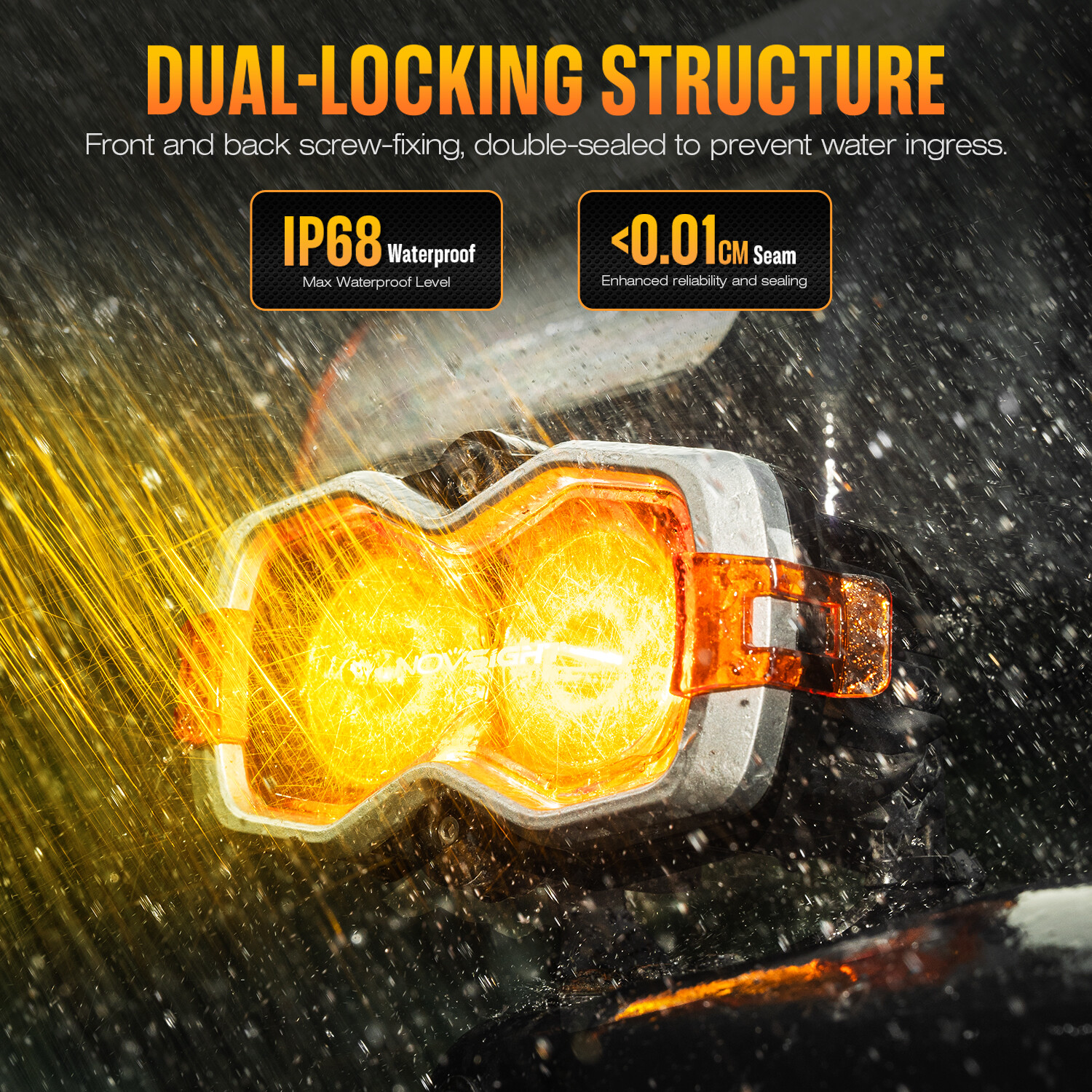 NOVSIGHT Halo Series 4.5“ LED Work Light Bar Spot Pods Driving Off-Road UTV ATV