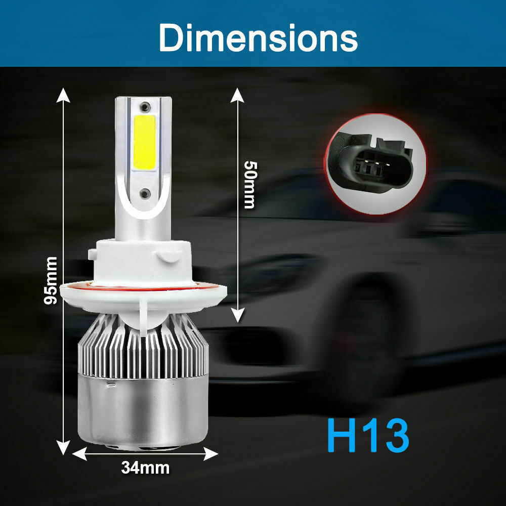 For Nissan Sentra 2007 2008 2009 – 4pc 6000K LED Headlight + Fog Light Bulbs Kit
