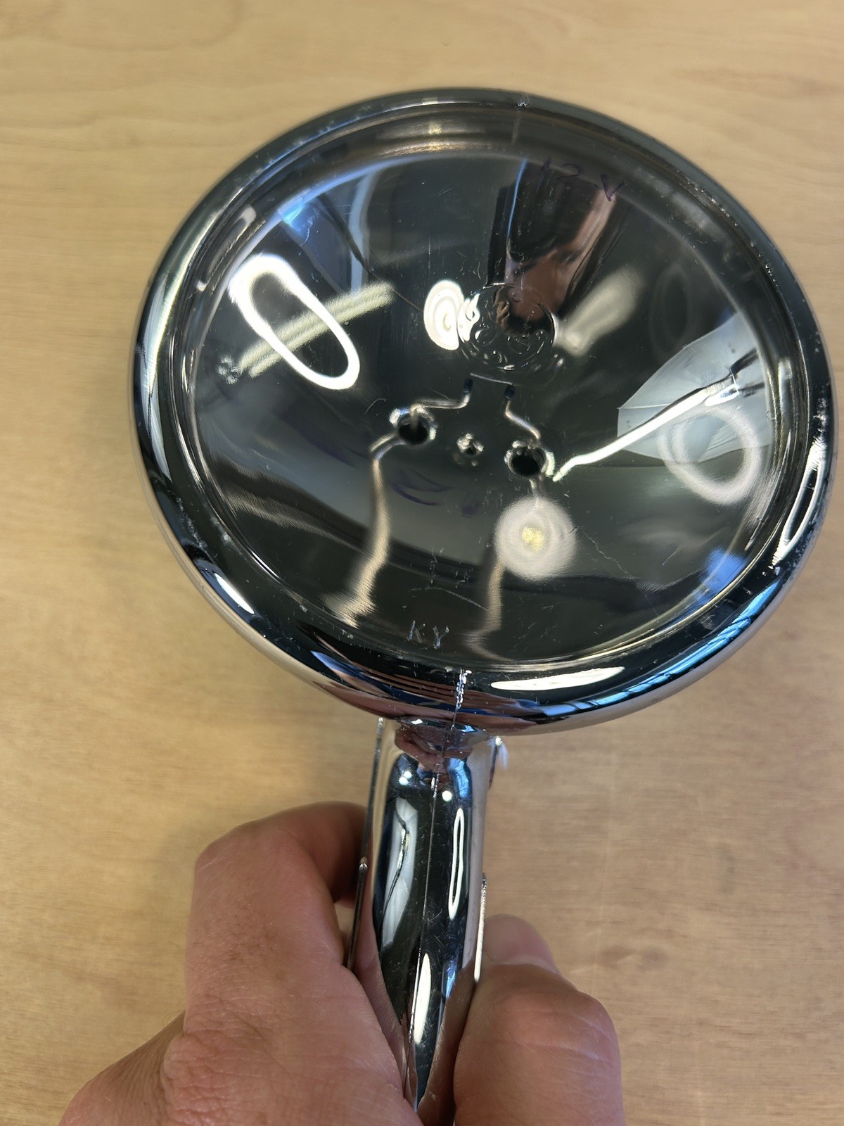 Vintage Unilite Unity Handheld Spotlight 12V Chrome & Glass GE 1960’s