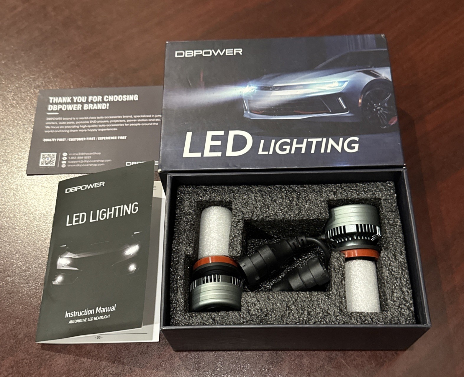 DB POWER Dc9-30V LED Vehicle’s Headlight Bulbs New Open Box