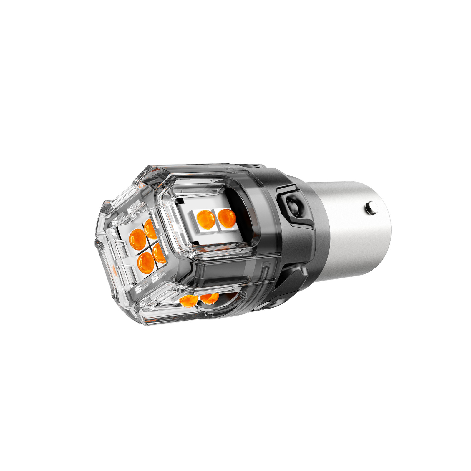 AUXBEAM 3000K Amber 1156 BA15S 1156A 7506 LED Turn Signal Lights Super Bright 2x