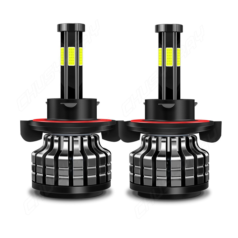 Pair H13 9008 LED Bulbs High Low Beam 6000K 100W Conversion Kits Bright White