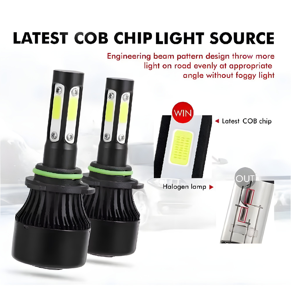 LED Headlight + Fog Bulbs 9012 H16 Combo For Jeep Cherokee 2.4L/3.2L 2014-2015
