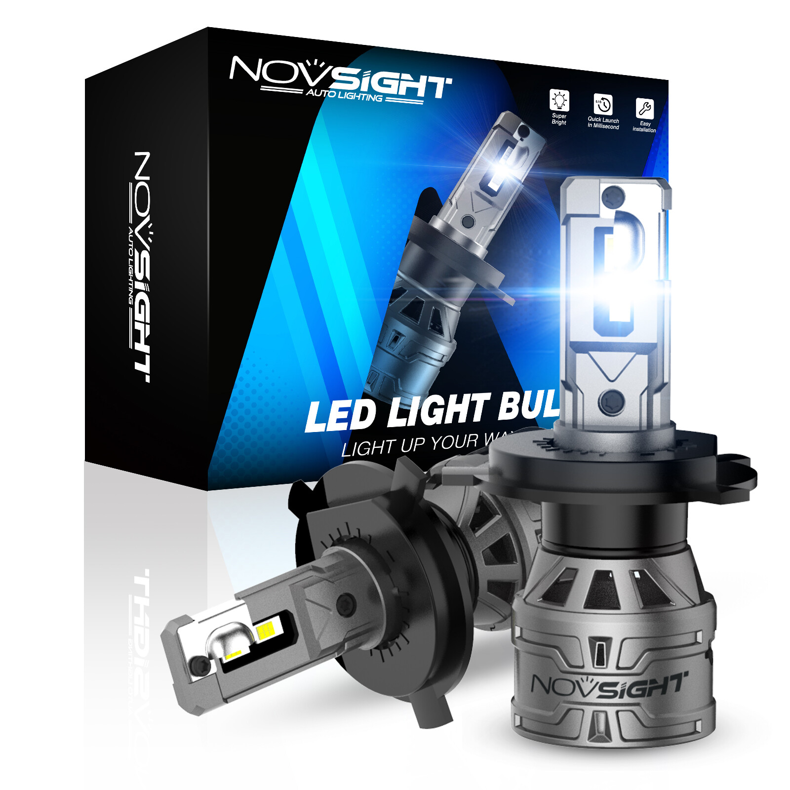 H4 H7 H11 H13 9012 9006 9005 LED Headlight Bulbs Kit High Low Beam 30000LM 6500K