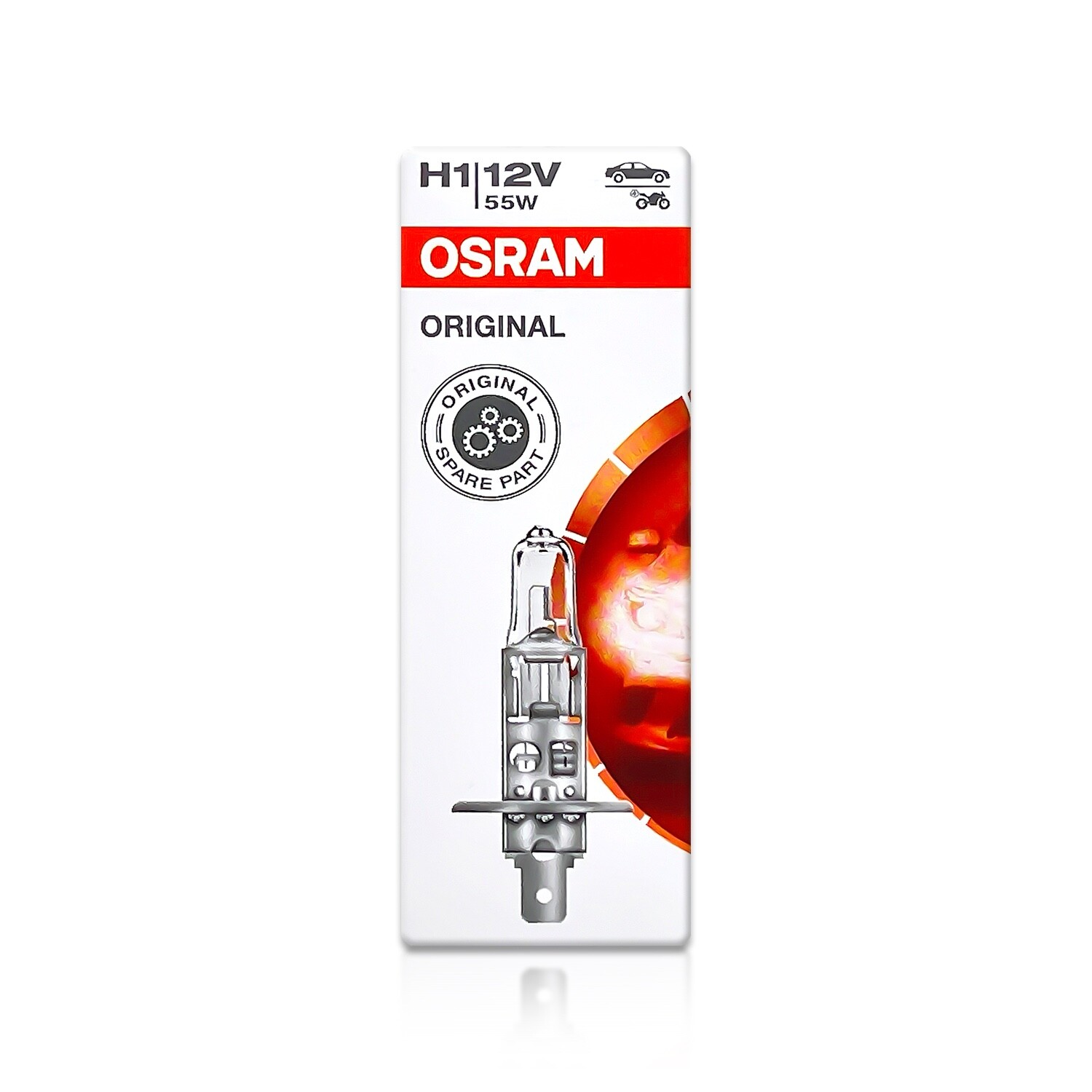 Osram H1 Classic Standard Headlight Halogen Bulbs 64150 3800K 12V 55W 2-Pack