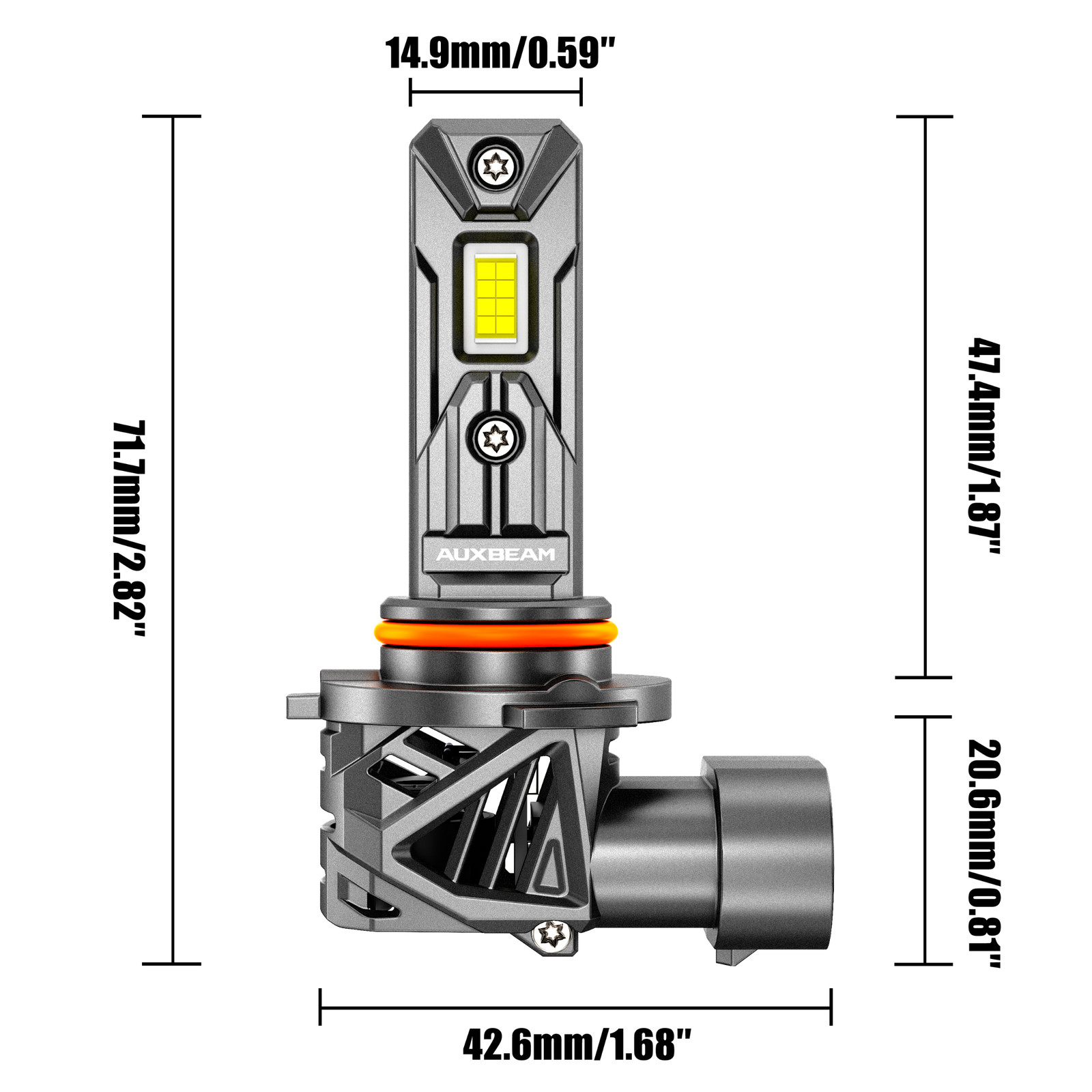 90W 9005 LED Headlight Bulbs High Power Plug & Play Conversion Kit W/Cooling Fan