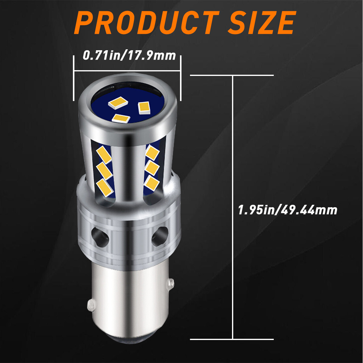 2X 18-SMD LED Brake Stop Light Bulb 1157 2057 2357 Pure White Bright Free Return