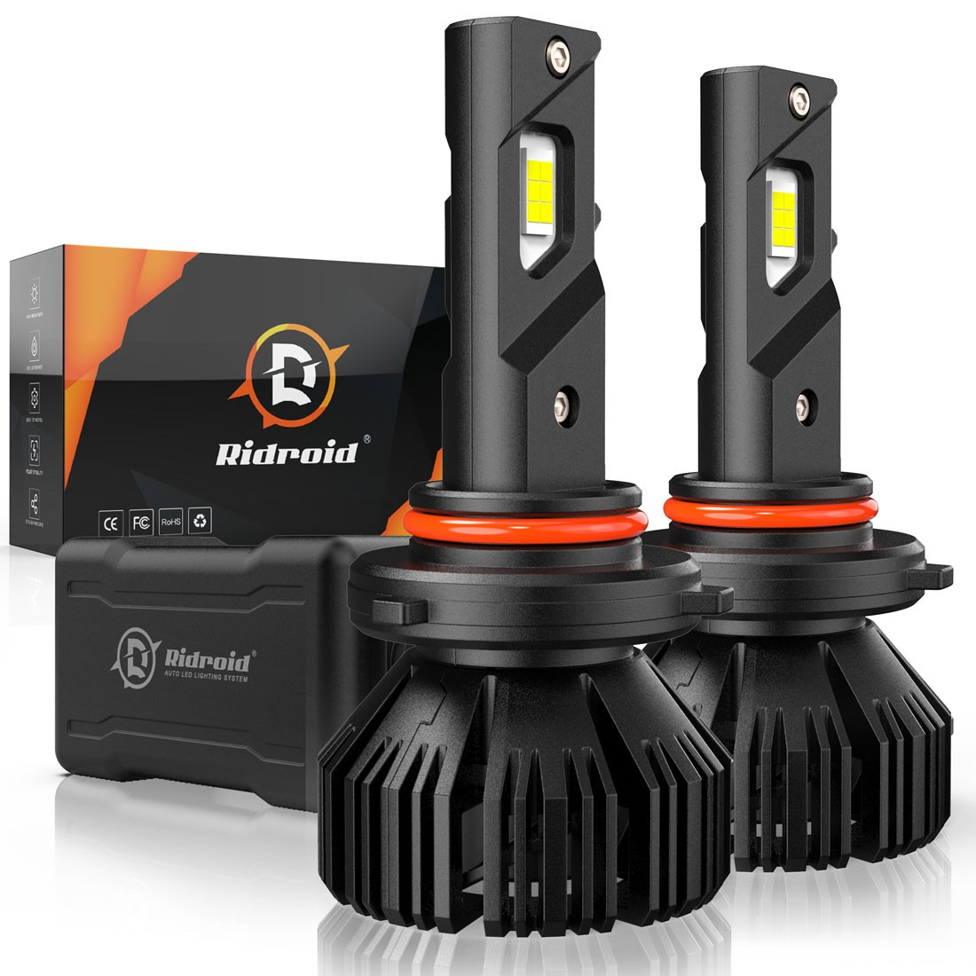 H11 9005 LED Headlight KIT Combo Bulbs 6500K High&Low Beam Super Bright White