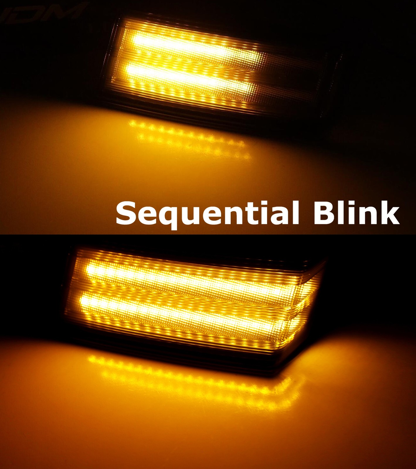 Smoke Lens White Driving Foot Step/Amber Sequential Signals For 2018-up Cascadia