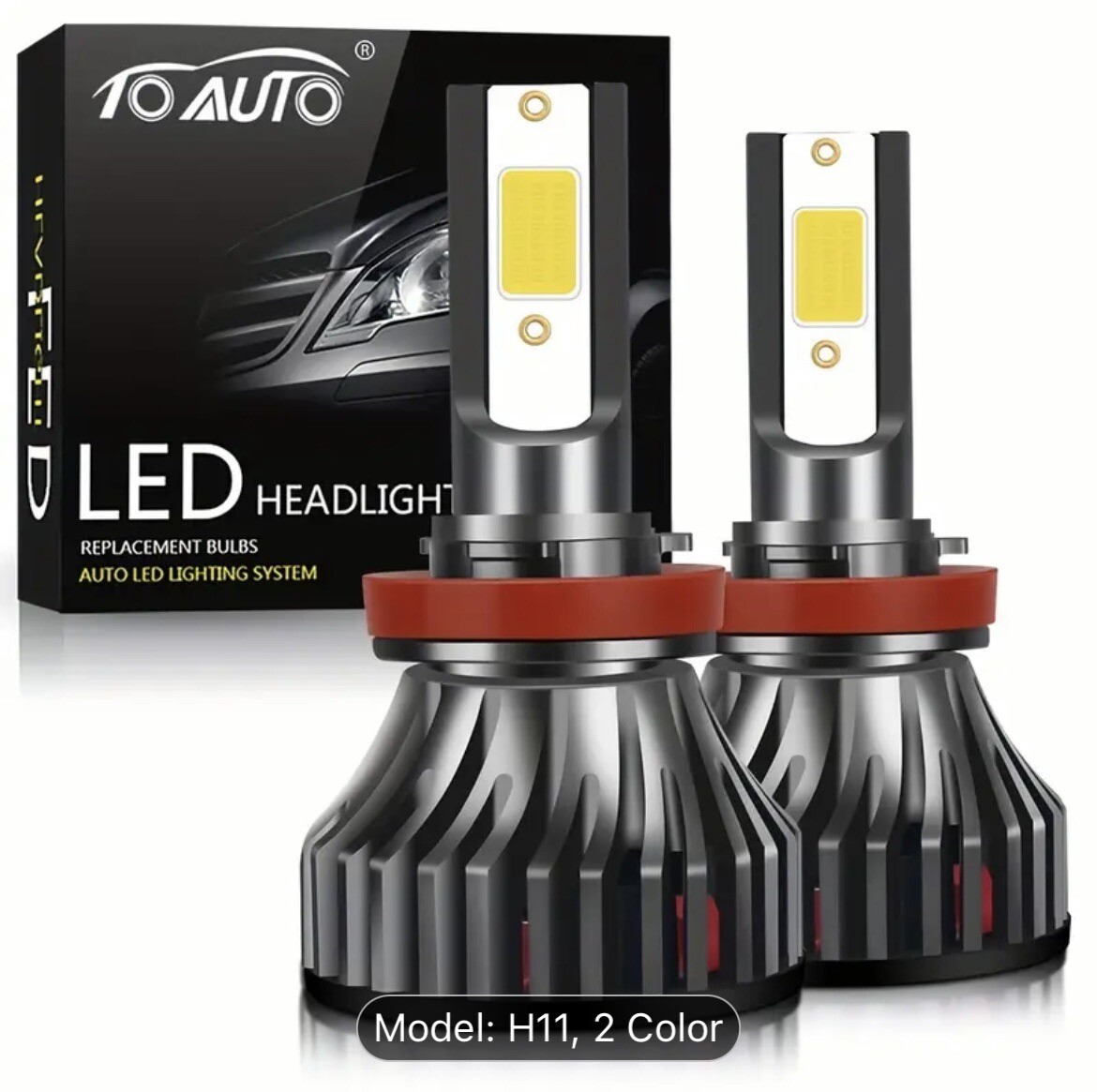 H11 H8 H9 LED Headlight Kit High Low Beam Bulb Super Bright White 20k LM