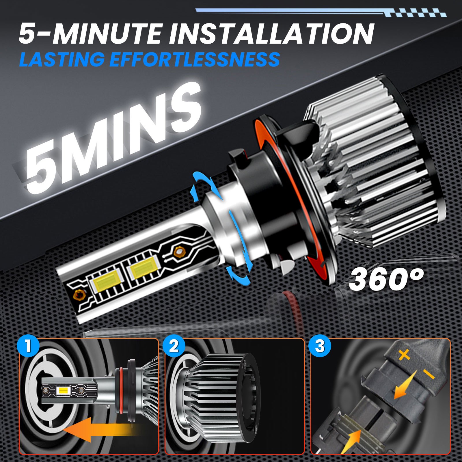 6X 6500K LED Headlight Hi/Lo Beam + Fog Light Bulbs For 2017-2021 Ford F250 F350
