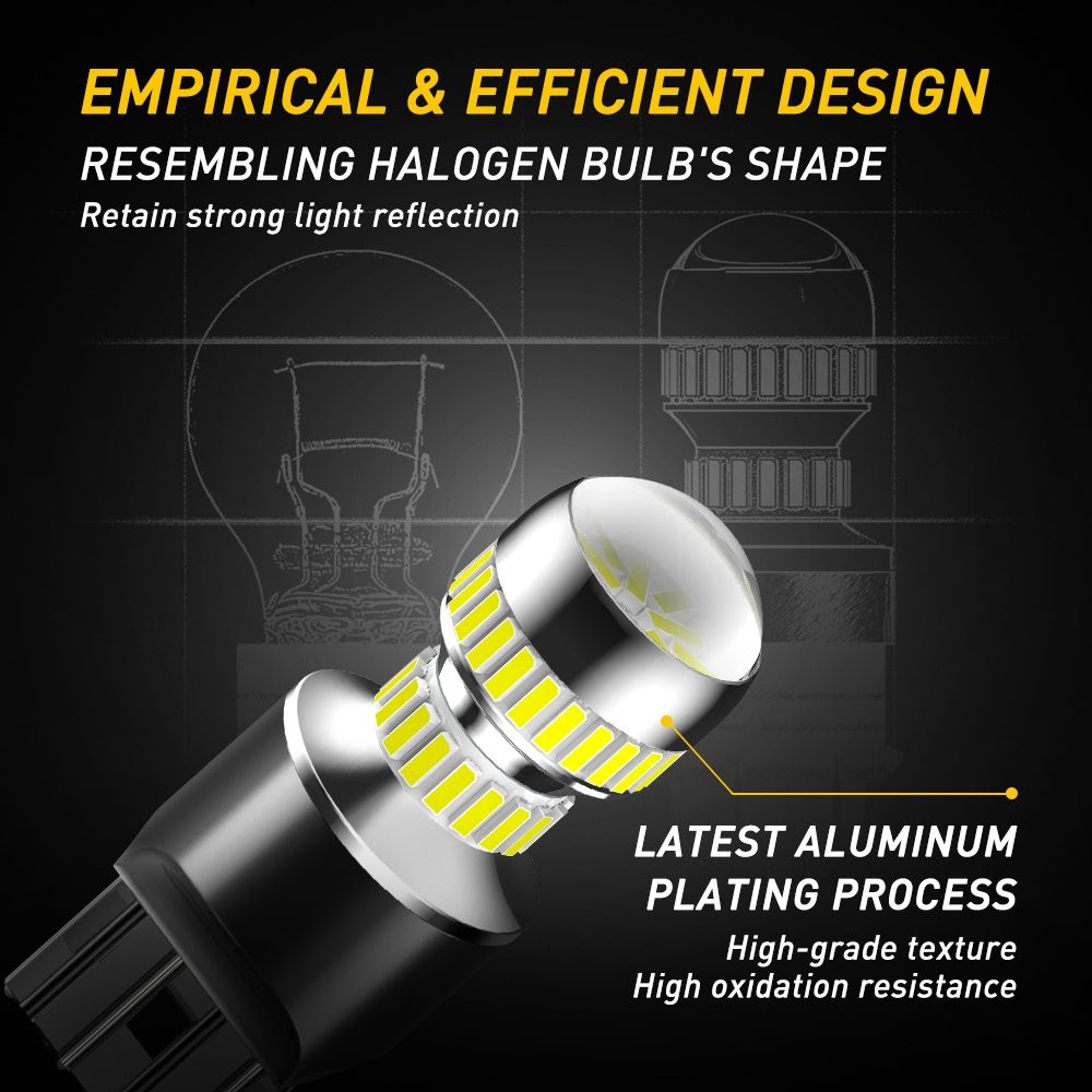 7443 7440 LED TURN SIGNAL LIGHT BULBS ANTI HYPER FLASH SUPER BRIGHT WHITE 2/10x