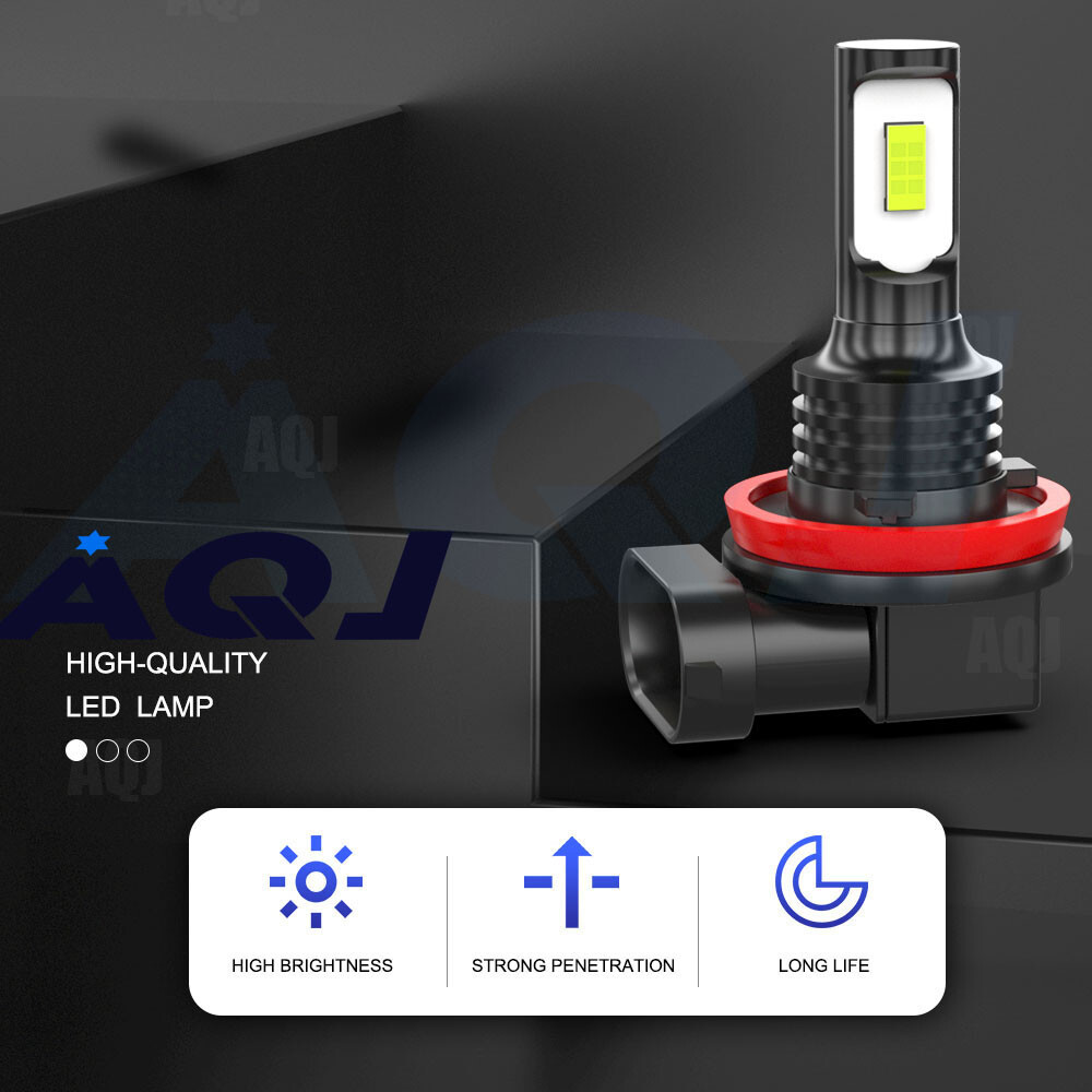 4x H11 H9 LED Headlight Super Bright Bulbs Kit 8000K blue 330000LM High/Low Beam